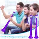 6 Pieces Stadium Horn, 21 Inch Collapsible Vuvuzela Trumpet for Sporting Events Football Carnival Party Supplies, Purple