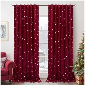 BGment Halloween Black Velvet Curtains 102 Inches Long for Living Room, Thermal Insulated Room Darkening Curtains Drapes Window Treatment with Back Tab and Rod Pocket, Set of 2 Panels, 52 x 102 Inch