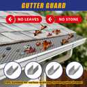 Gutter Guard 5 inch x 26 ft Leaf Filter Gutter Covers Leaf Guards for Gutters with 10 Fixed Cable Ties and Anti Scratch Gloves Rain Gutter Leaf Guard5 in x 26 ft