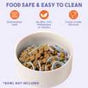 Awoo Great Vibes - Silicone Slow Feeder for Dog Bowls Over 5.5 Inches - Non-Slip, Wet and Dry Food-Compatible Pet Dish with Suction Cups - Extends Mealtime for Fast Eaters - Dishwasher Safe (Sky)
