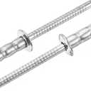 uxcell 50Pcs 3/16" x 5/8" 304 Stainless Steel Round Head Double-Drum Blind Rivets, Pull Nail Drum Type Blind Rivets for DIY, Sheet Metal, Automotive Repairs, Furniture, Boat (Silver)