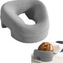 UTJZIB Face Down Pillow for Massage - Headrest Face Pillow for Bed, Stomach Sleeping, Prone Sleepers, Post-Eye Surgery Recovery, and Beach Tanning (Grey)