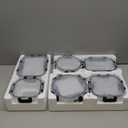 HOMBERKING [12 Piece Glass Food Storage Containers with Lids, Glass Meal Prep Containers, Airtight Lunch Bento Boxes, BPA-Free & Leak Proof, Oven, Freezer and Dishwasher Safe (6 lids & 6 Containers) (Black)