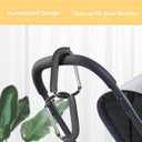 Stroller Hooks, 6.3" Large Stroller Clip, 2 Pack Stroller Hooks for Hanging Bags and Shopping, Stroller Accessories for Mommy, Large Carabiner