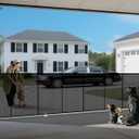 200" Retractable Baby Gates Dog Gate Extra Wide, 42" Tall Child Pet Safety Gate with Reinforced Strips for Stairs, Long Mesh Garage Gates Fence for Outdoor Indoor Large Openings Driveway Decks Patio (Black)