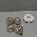 Chunful 4 Pcs Mercury Glass Finial Christmas Ornaments Vintage Large Hanging Christmas Finials Glass Drop Finial Ornaments Mercury Decor for Xmas Tree Vintage Holiday Decoration(Silver-White)