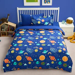 Joiedomi Kid Twin Comforter Set 5 Piece Cosmic Space Bedding Set for Boys Girls Super Soft Microfiber Bed in a Bag with Comforter Sheets Pillowcase Sham