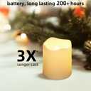 SHYMERY Flameless Votive Candles,Flameless Flickering Electric Fake Candle,24 Pack 200+Hour Battery Operated LED Tea Lights in Warm White for Wedding, Table, Halloween,Christmas Decorations 1.5"X1.7"