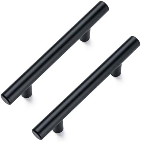 Aegero 7  Pack Cabinet Pulls Matte Black Stainless Cabinet Handles, for Kitchen and Bathroom Cabinets, 5 Inch Length, 3 Inch Hole Center Aegero 7  Pack Cabinet Pulls Matte Black Stainless Cabinet Handles, for Kitchen and Bathroom Cabinets, 5 Inch Length, 3 Inch Hole Center