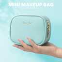 Mini Makeup Bag with Led Mirror, Small Travel Make up Bag 3 Light Modes Adjustable Brightness, for Women Organizer Cosmetic Bag, Portable Travel Train Toiletry Bag, for Pool Parties Work Touch-Ups