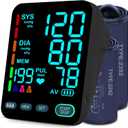 Blood Pressure Monitors for Home Use, Automatic Upper Arm Blood Pressure Monitor with Dual-Size bp Machine Cuffs (917" & 1321"), Large LED Backlit Display with 3x199 Reading Memory Black