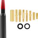 Vehicle Stubby Antenna Mast Bullet Car Truck Antenna Replacement for Ford F Series F150 Raptor F250 F350 F450 Super Duty Ranger Dodge RAM 1500 2500 3500 Heavy Duty Classic Pickup Truck (Red)