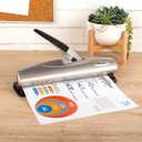 Swingline 3 Hole Punch, 20 Sheet Capacity Three Hole Puncher 3 Ring, Adjustable 2-7 Hole Paper Punch, LightTouch Low Effort, Black & Silver (74030)