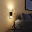 Night Lights Plug into Wall Decorative, Modern Crystal Wall Sconce with Dimming Switch, Perfect for Bedroom, Living Room, Hallway, Bathroom,Baby's Room (Gold)