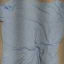 QJQ Women's Sheer Mesh Off The Shoulder Tops Long Sleeve See Through Shirts Going Out Party Club Outfits (Light Blue), Small