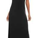 Urban CoCo Women's Scoop Neck Solid Sleeveless Summer Beach Tank Top Casual Maxi Dress Black.XL