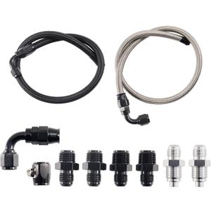 Universal Power Steering Pump to gear box or rack & pinion and return to reservoir Hose Kit - Compatible with GM LS Swap 1950-2000