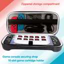WTTKBL Carry Case for Nintendo Switch 2 (2025), Portable Accessories for Switch 2, Protective Hard Shell Travel Carrying Case with Pouch for Accessories and Game Cards (Black-X)