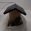 MIXXIDEA Wooden Deck Bird Feeder for Railing, Balcony Deck Bird Feeders for Outside, Sturdy Birds Feeder for Attracting Wild Birds (1pack)