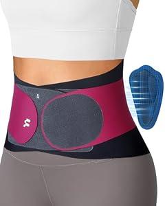 Fitomo 0.5mm Ultra Thin Back Brace with 3D Lumbar Pad, Seamless Yoga Fabric, Lightweight Back Brace for Lower Back Pain Women Men, Sciatica, Posture, Back Support Brace for Wearing Under Clothes
 L