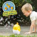 Maxx Bubbles Dancing Chick Bubble Blower Toy for Kids, Spins & Flaps Wings, Outdoor Fun, Birthday Party Gift, Easter Basket Stuffer, Active Play