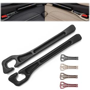 Car Seat Gap Filler Set of 2, Premium Interior Car Accessories, Multifunctional Car Storage Solution with Non-Slip Design, Fits Most Vehicles (Black)