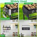 Upgraded Griddle Caddy for Blackstone,Foldable Griddle Accessories Prep Cart for 17"/36" Space Saving BBQ Grill Storage Organizer Box Paper Towel Holder J-Hooks Camper Picnic Ourdoor