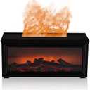 280ML Fireplace Diffuser Essential Oils Diffuser Flame Humidifier with 7 Colorful Lights Timer Remote Control for Home Office Bedroom Yoga SPA Hotel