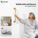 20 Inch Brushed Gold Shower Grab Bar with Anti-Slip Knurled Grip | YuanDe Stainless Steel Bathroom Grab BarsShower Handrail Support, Handicap Elderly Balance Assist Handles-2Packs
