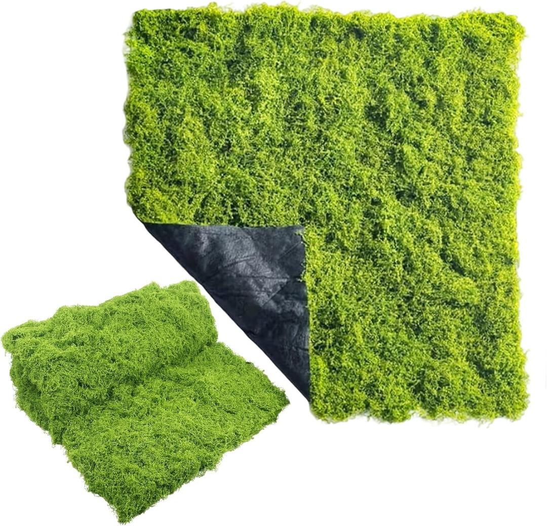 Fake Moss for Crafts 39.37" x 39.37" Faux Moss for Plants Indoor Artificial Moss for Decorating Green Faux Grass for Planters Crafts DIY Table Centerpieces Fairy Garden Floral Wedding 100 x 100cm