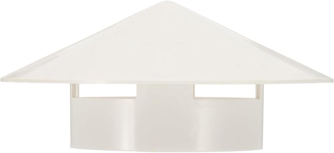 PATIKIL 4" Chimney Cap, Roof Vent Cap Cowl Rain Cover PVC Round Chimney Mushroom Shaped Air Vent Cover for Fireplace Exhaust Exterior Stove Pipe, White PATIKIL 4" Chimney Cap, Roof Vent Cap Cowl Rain Cover PVC Round Chimney Mushroom Shaped Air Vent Cover for Fireplace Exhaust Exterior Stove Pipe, White