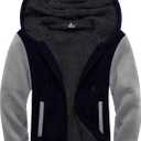 SCODI Hoodies for Men Heavyweight Fleece Sweatshirt - Full Zip Up Thick Sherpa Lined Hooded Jacket (3X-Large, Blue Grey)