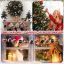 12 Pcs Christmas Felt Highland Cow Print Ornaments 2.36'' Handmade Wool Felt Ornaments Brown Hanging Western Rustic Balls for Christmas Tree Country Farmhouse Party Decor Vintage Xmas Baubles