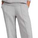 PRETTYGARDEN Women Fall 2 Piece Outfits Sweatsuits Quarter Button Long Sleeve Sweatshirt Wide Leg Pants Tracksuit Lounge Sets 
(Light Grey, Large)