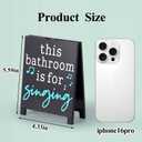 Bathroom Is for Singing Funny Bathroom Decor Reminder Decorative Sign Humorous Vanity Sign for Home Hotel Airport Restroom Toilet Gag Fun Gift for Coworkers Friends White Elephant Gifts