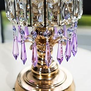 HDCRYSTALGIFTS Purple Chandelier Icicle Drop Prisms Crystal 55mm, Pack of 25