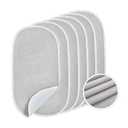 TILLYOU Waterproof Changing Pad Liners 6 Pack, 100% Cotton Reusable Cloth Diaper Liners, Gray