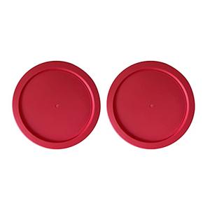 Replacement Lids fits Pyrex 4-Cup Glass Food Storage Container Bowls, 6-Inch Plastic Round Lids Covers for Pyrex 7201-PC, Airtight & Leakproof (2-Pack, Red)