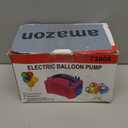 IDAODAN Electric Balloon Pump, Portable Electric Balloon Blower Machine Balloon Air Pump Dual Nozzle Rose Red 110V 600W Balloon Inflator for Party Decorations