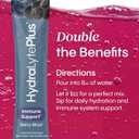 Hydralyte Electrolytes Plus Immunity, Elderberry - Low Sugar Rapid Rehydration Powder - Lightly Sparkling Electrolyte Powder Packets with 1,000mg Vitamin C and 300 mg Elderberry (8oz Serve, 20 Count)