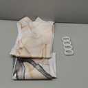 Litabel Light Brown and Grey Boho Watercolor Floral Shower Curtain, Ink Painting Style Blossom & Leaf Shower Curtains for Chic Elegant Bathroom, Artistic Tan Fabric Flower Shower Curtain, 72x72