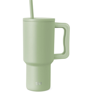 Simple Modern 30 oz Trek Tumbler with Handle and Straw Lid | Cup Holder Friendly Insulated Stainless Steel Travel Mug | Meadow Mist