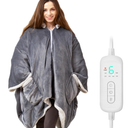 Wearable Heated Blanket Heated Shawl, Electric Throw Blanket with Zipper Design, Hood, Heated Hoodie Blanket with 8 Heat Levels, 1-10H Auto-Off Time Settings, Gift for Family, Friends, 60 * 50"