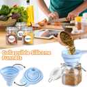 SKOCHE Spice Jars 20 Pack Small 4 oz Glass Jars with Airtight Hinged Lids, Spice Herb Jars with Labels and Silicone Funnels, 4oz Glass Jars with Lids Ideal for Spice Herbs