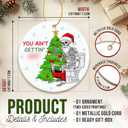 3 x ZAGKOO Skeleton Christmas Ornament - Funny Christmas Ornament 2025 - Funny for Adults, Men, Women - Hilarious Gag Gifts Skull Ornament Exchange Idea - White Elephant Xmas Ornament