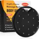 2 x Silicone Body Scrubber for Men Women - Anti Zinc Infused-Exfoliating Body Wash Scrubber,Heavy nodes Deeply Relieve,Vascular plaques,Lymphatic Drainage,Blood Circulation- Black