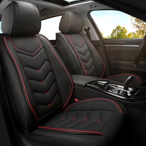 Car Seat Covers for Honda Civic 2000-2026, Premium Nappa Leather Car Seat Cover, Stylish Sport Seat Covers Automobile Seat Cover Sets.(Standard 2 Seats/Black)