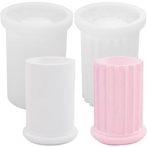 2 PCS Jar Resin Molds Silicone Jars Molds Jewelry Storage Box Epoxy Resins Casting Mold Pen Holder Bottle Jar Moulds Candle Vessels Unique Concrete Cement Casting Craft for DIY Resin Home Decoration