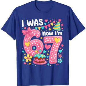7 Year Old Birthday I was 6 Now I'm 7 T-Shirt S