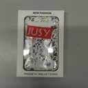 Jusy Phone Card Holder,Magnetic Phone Wallet Stand Adjustable Leather, Cute Pattern Wallet for Women Girls - Retro Flower